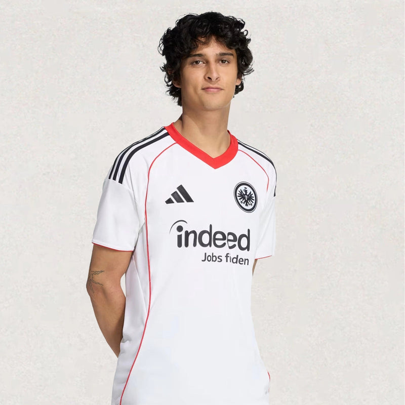 Maillot extérieur Eintracht Frankfurt 2025/26, version supporter, longueur d’environ 68–82 cm