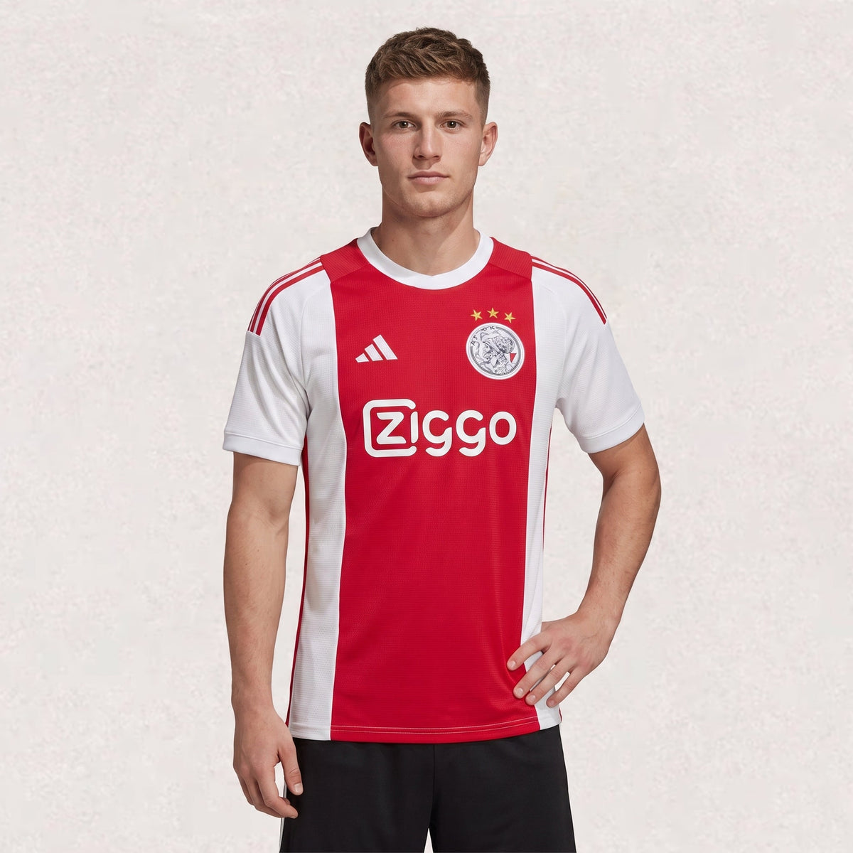 Maillot domicile Ajax 2026/27 adulte, environ 68–82 cm de longueur × 48–64 cm de largeur à plat
