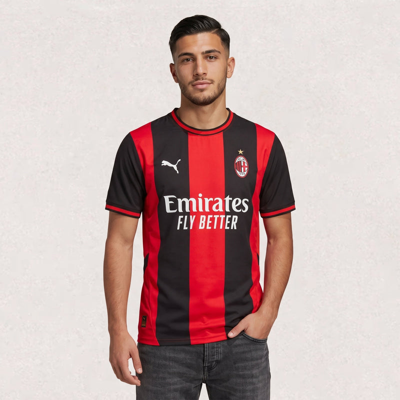 Maillot AC Milan domicile 2026/27 pour adulte, environ 65–80 cm de longueur