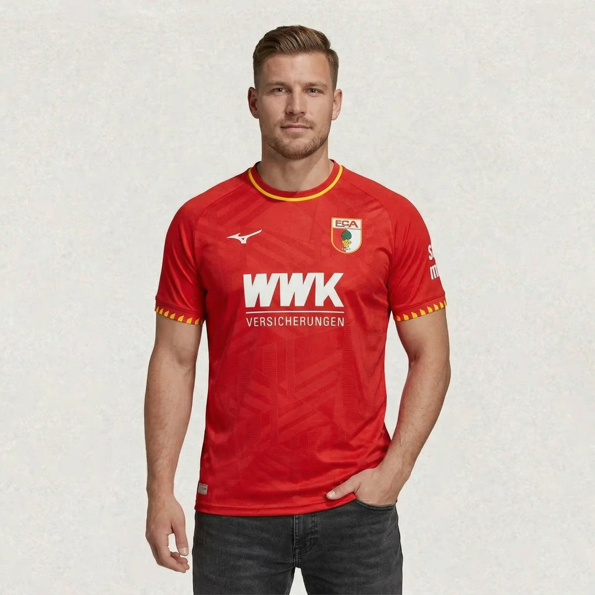Maillot extérieur FC Augsburg, environ 68–84 cm de longueur × 48–66 cm de largeur à plat, selon la taille