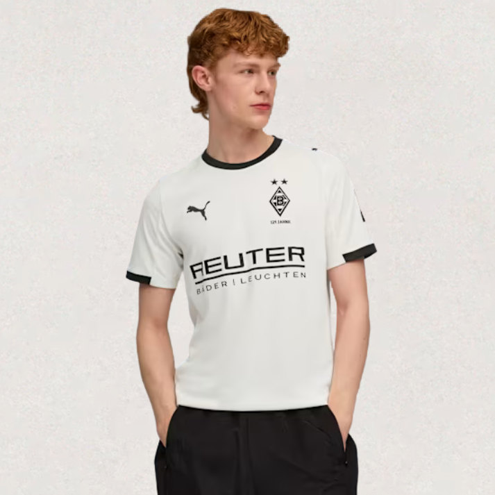 Maillot domicile PUMA Borussia Mönchengladbach 2025/26, longueur approximative de 68–82 cm selon la taille